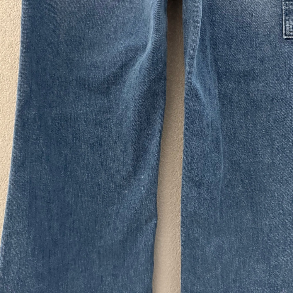 Pilcro The Carpenter Wide Leg Jeans 27 Denim Blue Utility Retro Boho Minimalist - Picture 11 of 15